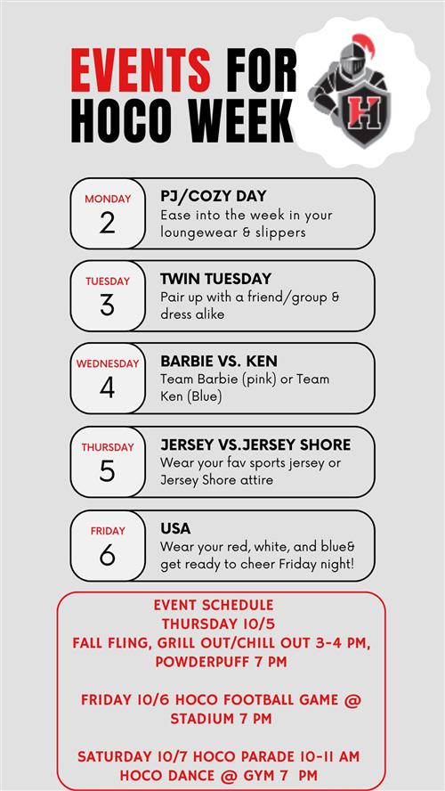 Hoco Spirit Week
